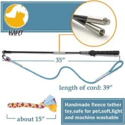 CF Pack - Hond Buitenspeelgoed Actief Behendigheid Touw Dog Flirt Pole Flirtpole Toy Tug Tease Wand Non-Bungee Cord Dog Toy For Fun Obedience Training Extandable Toy Honden Speelgoed Hondenspeelgoed Behendigheidspeelgoed -Hondenproducten 1200x1200 1637