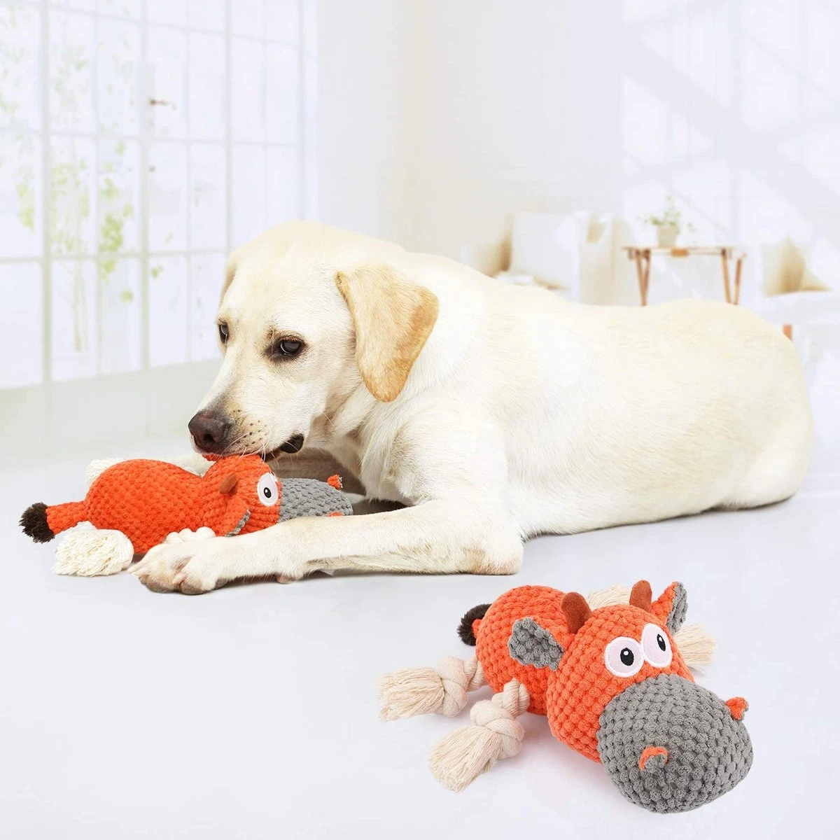 Merkloos Hondenknuffel - Interactief Piepspeelgoed Voor Honden - Teddy - Stoer Hondenkauwspeelgoed - Met Katoenen Materiaal En Gekreukt Papier - Hondenspeelgoed Voor Grote En Kleine Honden 11 Merkloos Hondenknuffel - Interactief Piepspeelgoed Voor Honden - Teddy - Stoer Hondenkauwspeelgoed - Met Katoenen Materiaal En Gekreukt Papier - Hondenspeelgoed Voor Grote En Kleine Honden - Afbeelding 9