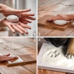 PIXETOOL Fotolijst Kleiafdruk - Gipsafdruk - Pootafdruk Hond - Puppy Speelgoed - Cadeau Voor Man - Cadeau Voor Vrouw - 3D Collage - 54 Extra Letters -Hondenproducten 1200x1200 1694