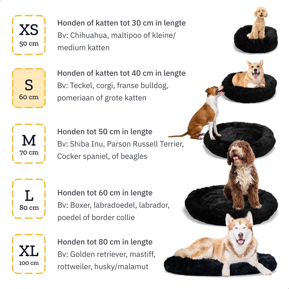 All 4 Pets Supply® Hondenmand Donut - Kattenmand - Maat S - Geschikt Voor Honden/katten Tot 40 Cm - Hondenkussen - Zwart 9 All 4 Pets Supply® Hondenmand Donut - Kattenmand - Maat S - Geschikt Voor Honden/katten Tot 40 Cm - Hondenkussen - Zwart - Afbeelding 7