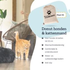 All 4 Pets Supply® Hondenmand Donut - Kattenmand - Maat XS - Geschikt Voor Honden/katten Tot 30 Cm - Hondenkussen - Zwart 17 All 4 Pets Supply® Hondenmand Donut - Kattenmand - Maat XS - Geschikt Voor Honden/katten Tot 30 Cm - Hondenkussen - Zwart -Hondenproducten 1200x1200 1746