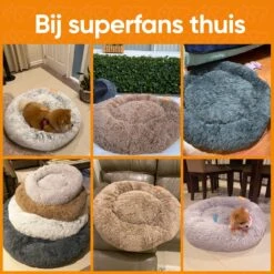 Happysnoots Hondenmand Met Rits - 80cm - Hondenbed - Donut Dog Bed - Fluffy - Grijs - Wasbaar -Hondenproducten 1200x1200 1756