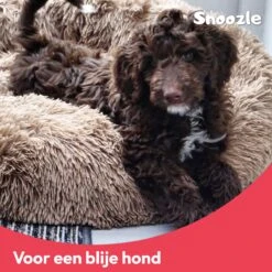 Snoozle Donut Hondenmand - Zacht En Luxe Hondenkussen - Wasbaar - Fluffy - Hondenmanden - 60cm - Lichtgrijs -Hondenproducten 1200x1200 1786