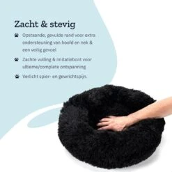 All 4 Pets Supply® Hondenmand Donut - Maat M - Geschikt Voor Honden Tot 50 Cm - Hondenkussen - Zwart -Hondenproducten 1200x1200 1828