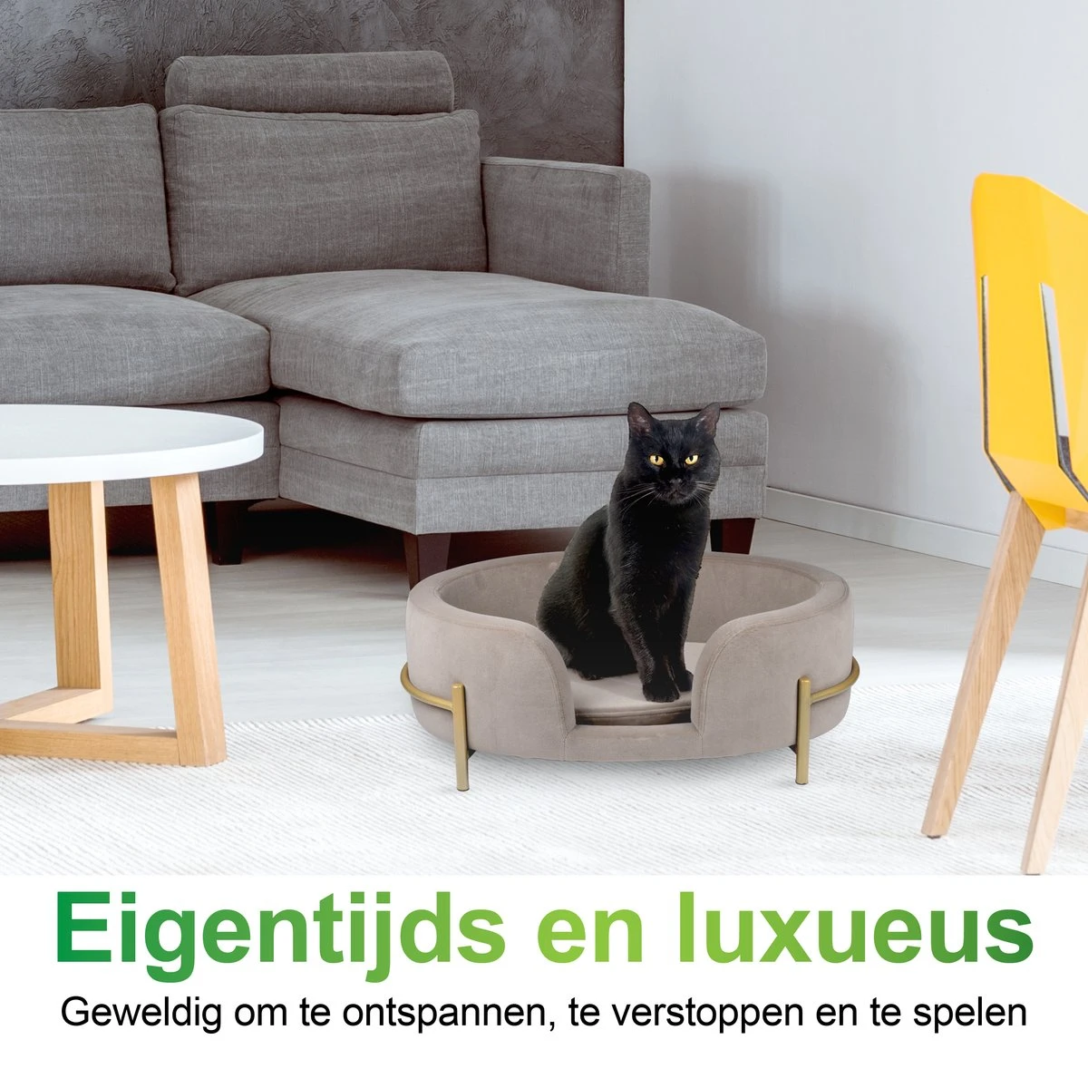 Maxxpro Pet Bed - Huisdieren Tot 80KG - Zacht Fluwelen Kussen - Verhoogd Katten- En Hondenbed - Grijs - 60,5 X 40,5 X 23,5 Cm 6 Maxxpro Pet Bed - Huisdieren Tot 80KG - Zacht Fluwelen Kussen - Verhoogd Katten- En Hondenbed - Grijs - 60,5 X 40,5 X 23,5 Cm - Afbeelding 4