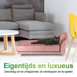 Maxxpro Katten- En Hondenbank - Roze - Verhoogd Met Houten Poten - Fluweel Materiaal - 90 X 44 X 34 CM - Huisdieren Tot 80 KG -Hondenproducten 1200x1200 1927