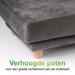 Maxxpro Katten- En Hondenbank - Grijs - Verhoogd Met Houten Poten - Fluweel Materiaal - 90 X 44 X 34 Cm - Huisdieren Tot 80 KG -Hondenproducten 1200x1200 1932