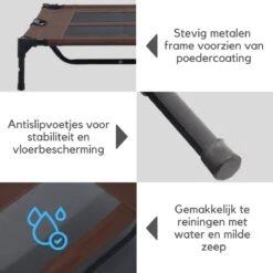 Hondenbed - Hondenstretcher - Honden Ligbed - L - Draagbaar - 92Lx76Bx18H Cm - Bruin -Hondenproducten 1200x1200 1991