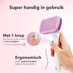 Lubadoo® - Kattenborstel - Hondenborstel - Kattenkam - Kattenhaar - Hondenhaar - Huisdierhaar Verwijderaar - Haarverwijderaar Voor Huisdieren - Langharig - Kortharig - Roze -Hondenproducten 1200x1200 261