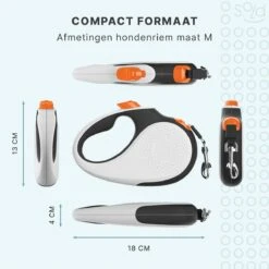 Hondenriem Tape - 5 Meter - Medium - Voor Honden <25 Kg - Zwart-Wit 17 Hondenriem Tape - 5 Meter - Medium - Voor Honden <25 Kg - Zwart-Wit -Hondenproducten 1200x1200 30