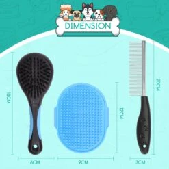Nobleza 3 Delige Hondenborstel Set – Hondenkam - Kattenkam - Borstels – Dierverzorging - Dierenverzorging - Blauw -Hondenproducten 1200x1200 303