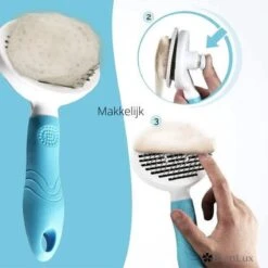 Merkloos Dierenborstel - Haarborstel Huisdieren - Borstel Voor Vacht Huisdier - Borstel Kat - Borstel Hond - Makkelijk Haar Verwijderen Met één Klik - Inclusief Speeltje - Kam Huisdier - Vachtverzorging - Massage -Hondenproducten 1200x1200 309