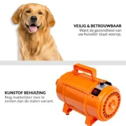 Krachtige Hondenföhn/ Waterblazer Met Draaiknop Om Overtollig Water En Stof Snel Uit De Vacht Te Blazen | Verstelbare Vermogen Standen (500W Tot 2200W) En Verstelbare Temperatuur - Type B Oranje 16 Krachtige Hondenföhn/ Waterblazer Met Draaiknop Om Overtollig Water En Stof Snel Uit De Vacht Te Blazen | Verstelbare Vermogen Standen (500W Tot 2200W) En Verstelbare Temperatuur - Type B Oranje -Hondenproducten 1200x1200 333