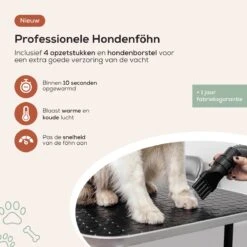 MiMOPETS® Hondenföhn Met 4 Opzetstukken – Waterblazer Voor Honden Met Geluiddemper -Hondendroger - Zwart -Hondenproducten 1200x1200 379