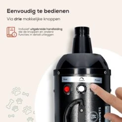 MiMOPETS® Hondenföhn Met 4 Opzetstukken – Waterblazer Voor Honden Met Geluiddemper -Hondendroger - Zwart -Hondenproducten 1200x1200 380