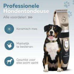 BYER Professionele Dieren Tondeuse Set - Voor Huisdieren Katten & Honden - Draadloos - Oplaadbare Pet Trimmer - Dog Tondeuze Clipper - 5 Standen & Vier Opzetkammen - Low Noise -Hondenproducten 1200x1200 441