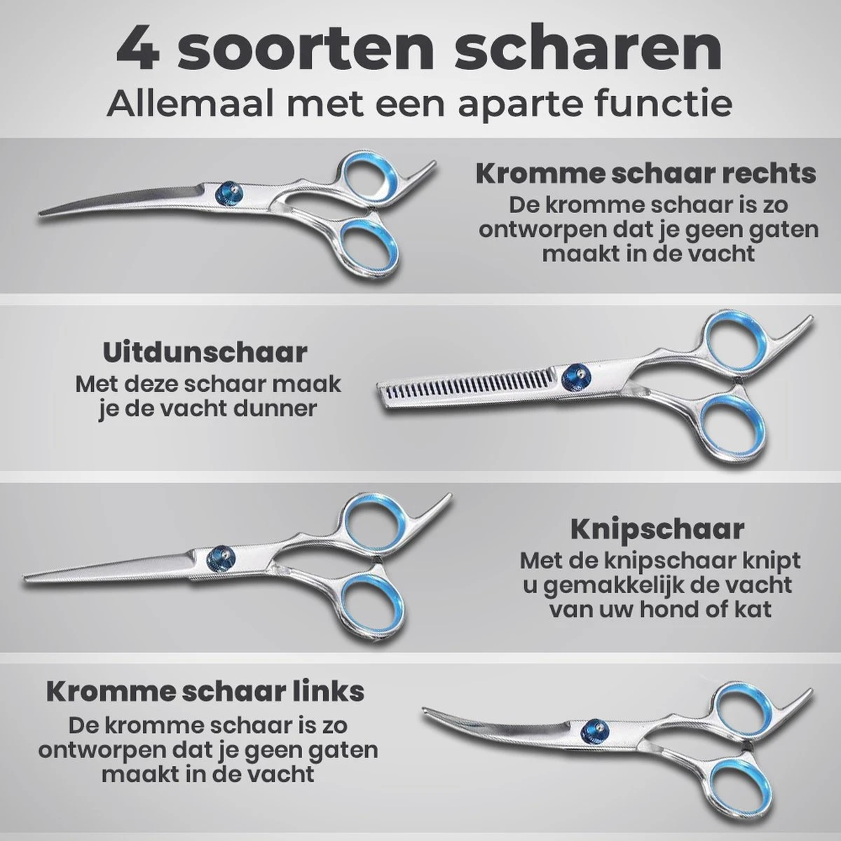 VoordeelShop 7-Delige Huisdier Knipset Met Etui - Trimmen Hond - Honden Schaar - Effileerschaar Hond - Huisdier Trimmer - Huisdier Knippen - Knipschaar Haar - Haar Schaar - Kapper - Kapperset - Scharenset 13 VoordeelShop 7-Delige Huisdier Knipset Met Etui - Trimmen Hond - Honden Schaar - Effileerschaar Hond - Huisdier Trimmer - Huisdier Knippen - Knipschaar Haar - Haar Schaar - Kapper - Kapperset - Scharenset - Afbeelding 11