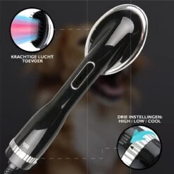 RoiPets® Hondenfohn 2 In 1 – 1000W - Honden Droger – Met Borstel - Waterblazer - Haar Verzorging - Honden Borstel Zwart - Honden/Katten/Dieren -Hondenproducten 1200x1200 467