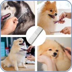 TwinQ Vachtverzorgingsset Hond/kat - Professionele 2-zijdige Ondervacht Kam - Klittenkam Voor Honden En Katten - Verwijderd Klitten En Voorkomt Haaruitval - Incl. Vlooienkam En Tandenborstel -Hondenproducten 1200x1200 548