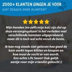 Hoogwaardige 2-Zijdige Hondenkam Hondenborstel Borstel Hond Klittenkam - Ondervacht Kam - Honden Borstel - Honden Kam - Hondenborstel Langharig - Hondenborstel Kortharig - Verwijdert Klitten - Voorkomt Verharing - Blauw - Woodoro -Hondenproducten 1200x1200 587