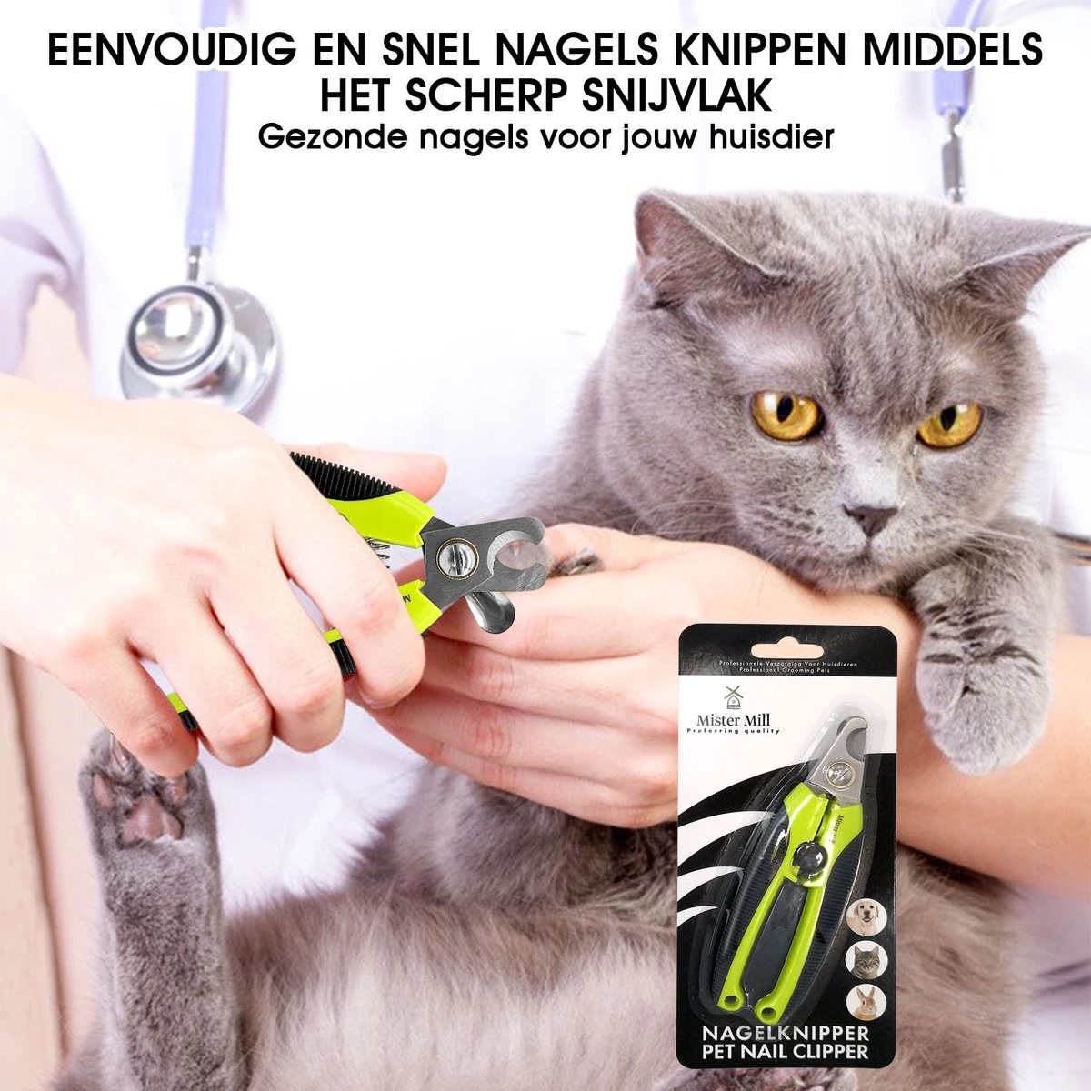 Mister Mill Professionele Nagelknipper Hond En Kat - Nageltang - Nagelschaar Konijn, Cavia En Andere Dieren 14 Mister Mill Professionele Nagelknipper Hond En Kat - Nageltang - Nagelschaar Konijn, Cavia En Andere Dieren - Afbeelding 12