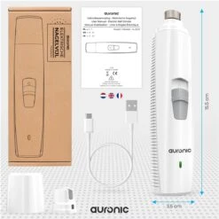 Auronic Elektrische Nagelvijl - Voor Dieren - Oplaadbaar - Draadloos - Diamant Vijlkop - Hond/Katten - Wit -Hondenproducten 1200x1200 617