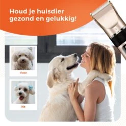 PetGoods Hondentondeuse - 10 Delige Set - Katten & Honden - Draadloos - Low Noise - Incl. Schaar, Nagelknipper, Vijl & Kam -Hondenproducten 1200x1200 672