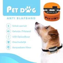 PET DOG® | Anti Blafband Voor Honden | 3 T/m 60 Kg | Oplaadbaar | Anti Blaf Band | Trainingsband | Vibratie En Geluid | Diervriendelijk | Shock Aan/uit Instelbaar -Hondenproducten 1200x1200 700