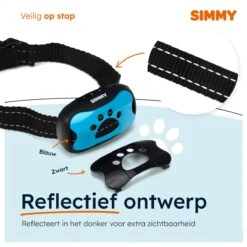 Simmy Anti Blafband - Diervriendelijke Opvoedingshalsband - Zwart En Blauw - Diervriendelijk - Zonder Schok - Anti Blaf Band Voor Grote En Kleine Honden -Hondenproducten 1200x1200 706