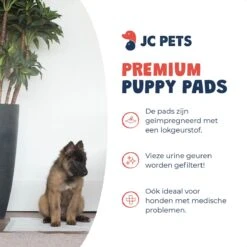 JC Pets Premium Puppy Training Pads - Hondentoilet - Zindelijkheidstraining Hond - 100 Stuks - 60 X 45 Cm -Hondenproducten 1200x1200 737