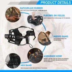 Sharon B Muilkorf Hond - Zwart - XXL - Voor Zeer Grote Honden - Snuitomtrek 38-43 Cm -Hondenproducten 1200x1200 752