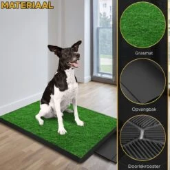 Toivo HondenToilet Kunstgras - Zwart - Geurafstotend - 62 X 49 X 6.6 CM - Honden Wc Outdoor - Zindelijkheidstraining Hond - Puppy Pads - Dierentoilet -Hondenproducten 1200x1200 826