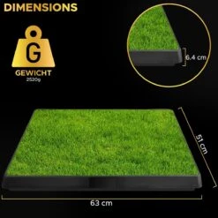 Toivo HondenToilet Kunstgras - Zwart - Geurafstotend - 62 X 49 X 6.6 CM - Honden Wc Outdoor - Zindelijkheidstraining Hond - Puppy Pads - Dierentoilet -Hondenproducten 1200x1200 830