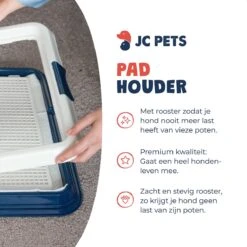 JC Pets Premium Pad Houder Met Rooster - Inclusief 20 Puppy Training Pads - Hondentoilet - Zindelijkheidstraining Hond -Hondenproducten 1200x1200 841
