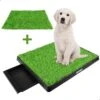 AWEMOZ Hondentoilet Kunstgras - Met 2 Matten En Opvangbak - 64x52x7,5cm - Puppy Pads - Zindelijkheidstraining Hond - Training Pads - Indoor / Outdoor Honden Toilet -Hondenproducten 1200x1200 858