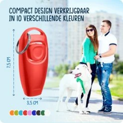 VEDIC® - Luxe Clicker Met Fluit - Clickertraining - Rood - Bevestigingsring - Fluit - Hondentraining -Hondenproducten 1200x1200 991