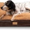 PrimePlus Hondenkussen XL Bruin/Cognac - 120x80x10 CM - Zacht En Luxe Hondenmand - Hondenbed - Hondenmat - Orthopedisch Hondenkussens -Hondenproducten 1200x408