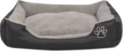 VidaXL Hondenbed Met Gewatteerd Kussen Maat S Zwart -Hondenproducten 1200x502 1