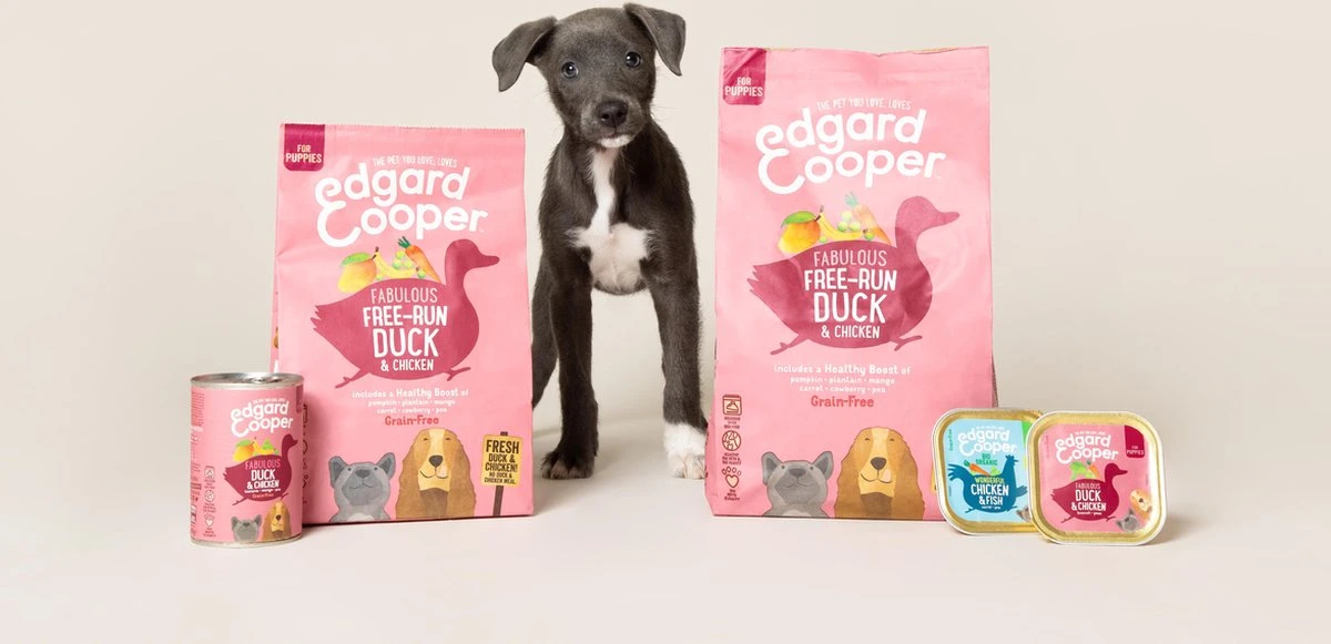 Edgard & Cooper Eend & Kip Blik - Voor Puppy's - Hondenvoer - 12 X 400 G 7 Edgard & Cooper Eend & Kip Blik - Voor Puppy's - Hondenvoer - 12 X 400 G - Afbeelding 5