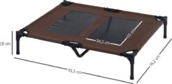 Hondenbed - Hondenstretcher - Honden Ligbed - L - Draagbaar - 92Lx76Bx18H Cm - Bruin -Hondenproducten 1200x589 2