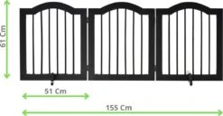 Paws & Claws - Hondenhek Deurhekje - Dog Barrier - 154,5 X 61 Cm - Opvouwbaar - Zwart 12 Paws & Claws - Hondenhek Deurhekje - Dog Barrier - 154,5 X 61 Cm - Opvouwbaar - Zwart -Hondenproducten 1200x621