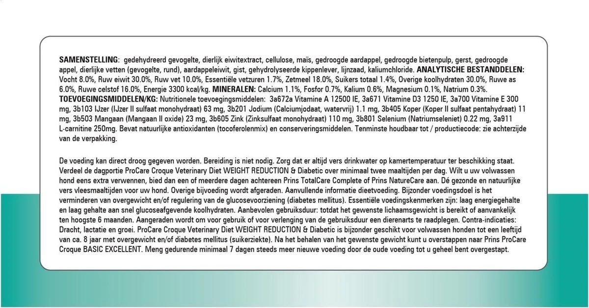 Prins Procare Croque Dieet Gewichtscontrole&Diabetes Gevogelte - - 10 Kg 7 Prins Procare Croque Dieet Gewichtscontrole&Diabetes Gevogelte - - 10 Kg - Afbeelding 5