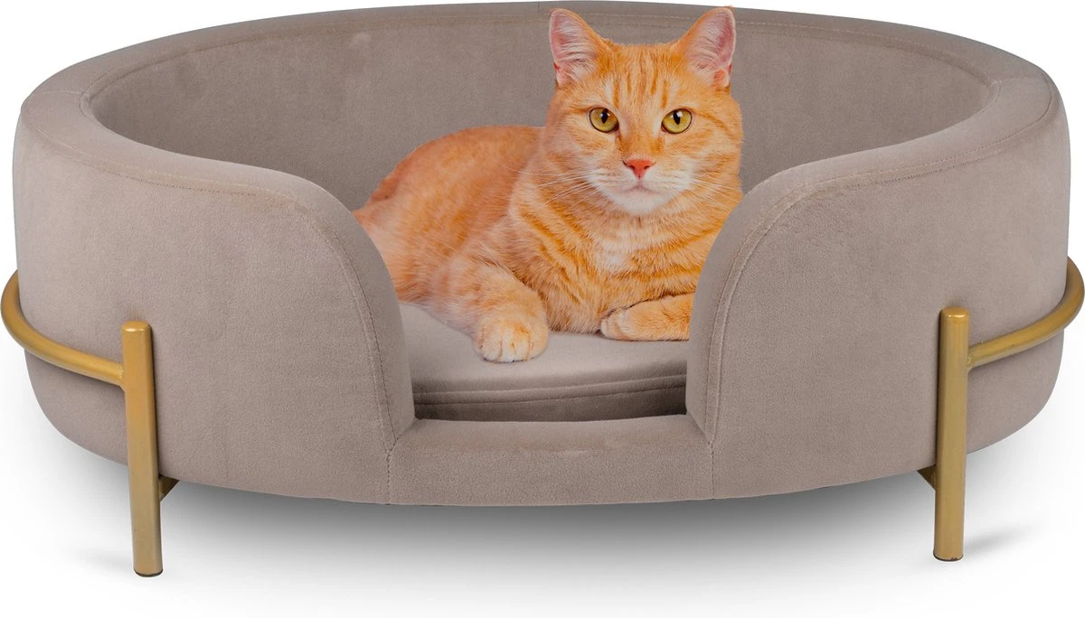 Maxxpro Pet Bed - Huisdieren Tot 80KG - Zacht Fluwelen Kussen - Verhoogd Katten- En Hondenbed - Grijs - 60,5 X 40,5 X 23,5 Cm 3 Maxxpro Pet Bed - Huisdieren Tot 80KG - Zacht Fluwelen Kussen - Verhoogd Katten- En Hondenbed - Grijs - 60,5 X 40,5 X 23,5 Cm