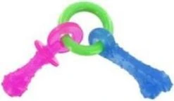 Nylabone Puppy Teething Pacifier Flexible - Hondenspeelgoed - Bacon 215x100x38 Mm 108 G Roze Blauw Groen Tot 11kg Small -Hondenproducten 1200x693 4