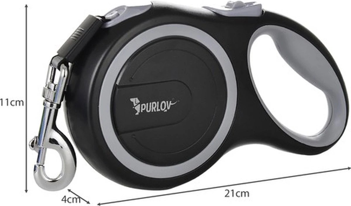 Hondenriem-Looplijn-Zwart/Grijs-8 Meter Oprol-Hond Lijn-Automatisch Rollijn 17 Hondenriem-Looplijn-Zwart/Grijs-8 Meter Oprol-Hond Lijn-Automatisch Rollijn - Afbeelding 15