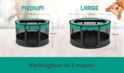 Meisterpets Opvouwbare Puppyren Rond - Extra Stevig - (Ø X H) 75 X 43 Cm - Incl. Gratis Drinkbak! -Hondenproducten 1200x708 2