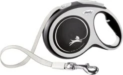 Flexi Rollijn New Comfort Tape L 8 M - Hondenriem - Zwart&Lichtgrijs -Hondenproducten 1200x732 1