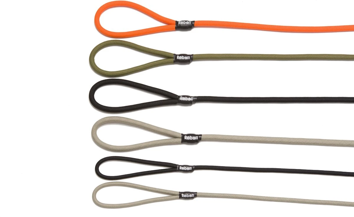Rebel Petz - Honden Trainingslijn Met Halsband - Taupe, Zwart, Groen & Oranje - Maat Small Of Large - Kleur: Zwart, Maat: Large 12 Rebel Petz - Honden Trainingslijn Met Halsband - Taupe, Zwart, Groen & Oranje - Maat Small Of Large - Kleur: Zwart, Maat: Large - Afbeelding 10
