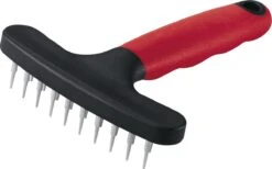 Ferplast Herderhark Dubbel - Hondenvachtborstel - 11x15.5 Cm Rood Zwart