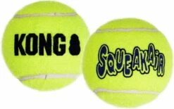 Kong Air Squacker Tennisbal - Hondenspeelgoed - Geel - M - Ø7,1 Cm